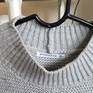 Gray mock neck sweater